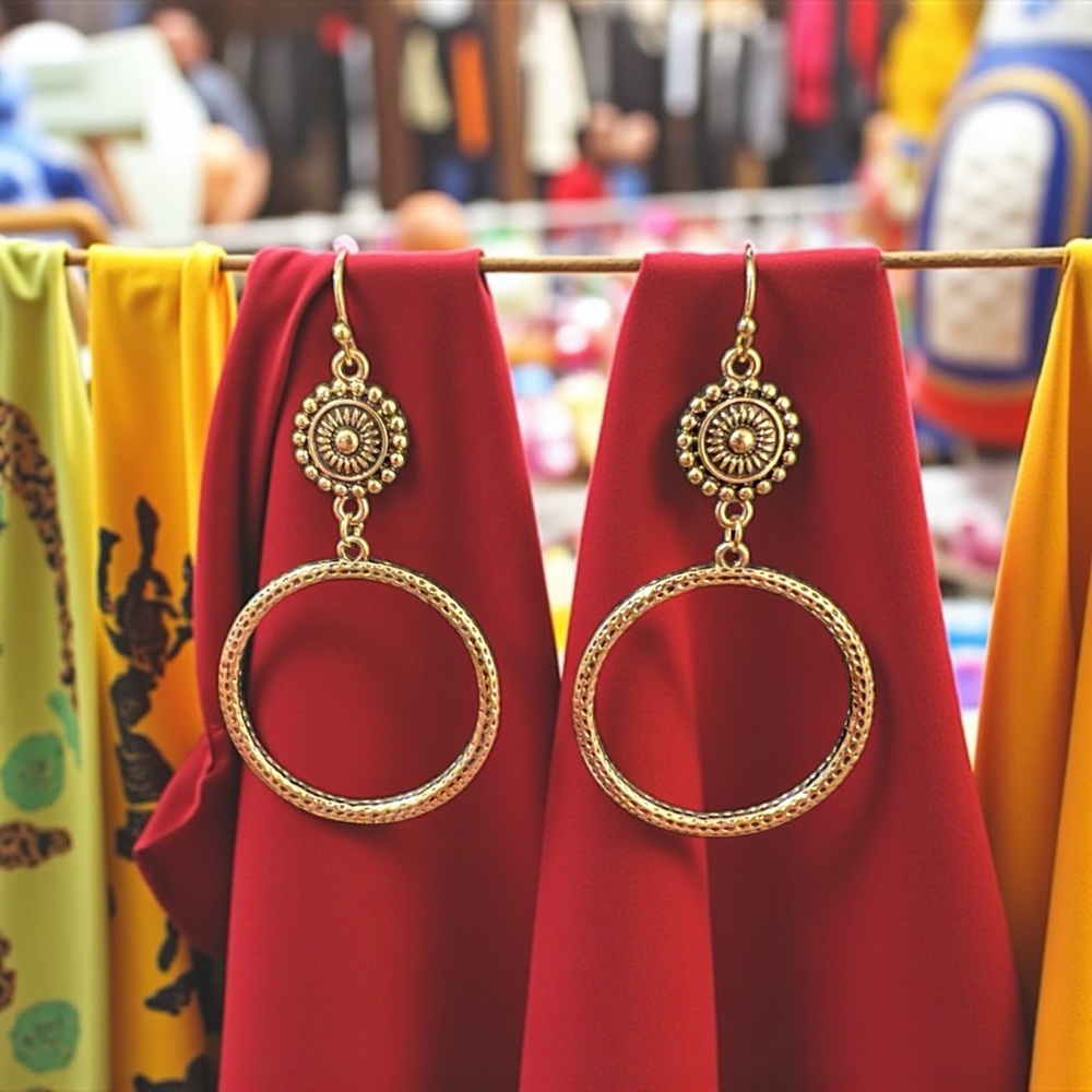 Vintage Gold Hoop Earrings